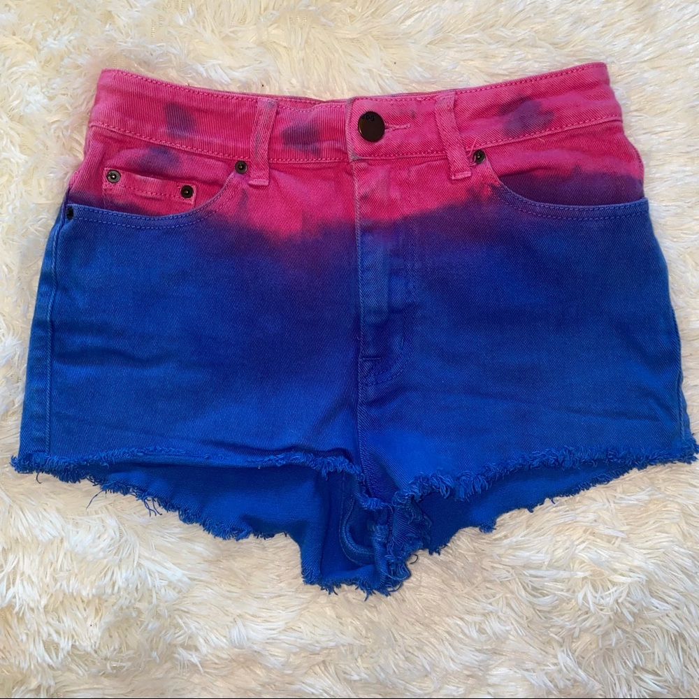 BDG High Rise Cheeky Dip Dye Shorts
